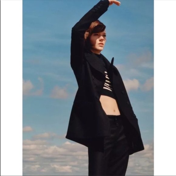 NWT ZARA STUDIO $279 DOUBLE BREASTED WOOL COAT PARKA JACKET 8088/785 - Picture 3 of 9